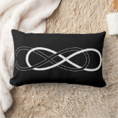 記号の二重無限-黒及び白 ランバークッション (ブランケット)