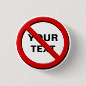 記号の小さ警告いボタンカスタムなし 缶バッジ (正面)