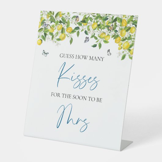記号の数をキスする |レモンブライダルシャワー 台座サイン (正面)