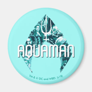記号のAquaman   Orin、Mera、Orm及び黒いマンタ マグネット