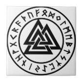 記号のOdinsの異教のな結び目Valknut タイル (正面)
