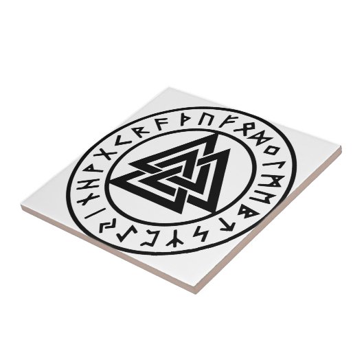 記号のOdinsの異教のな結び目Valknut タイル (側面)