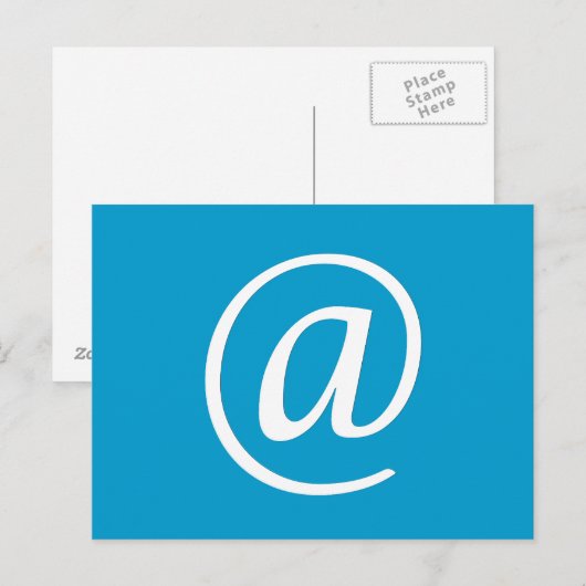 @記号はがき – 青 ポストカード (正面/裏面)