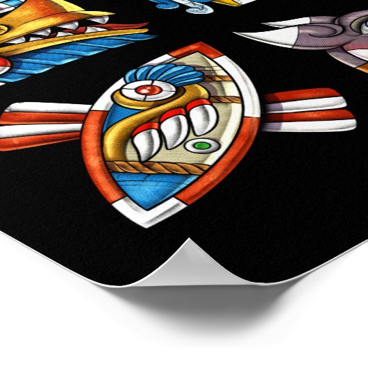 記号アステカ ポスター (角)