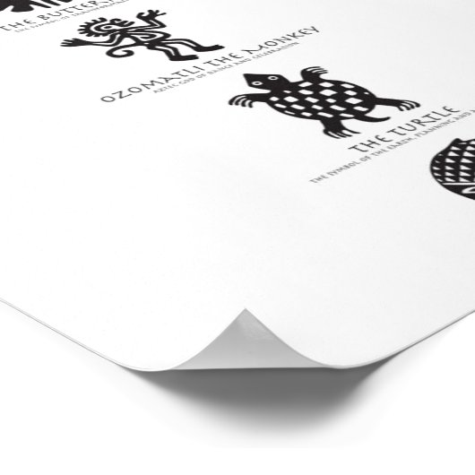 記号アステカ ポスター (角)