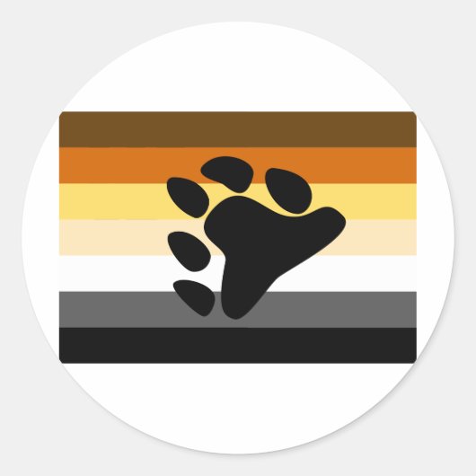 記号付きベアフラグオリジナル ラウンドシール (正面)