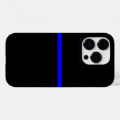 記号付き薄い青い線の水平黒 Case-Mate iPhoneケース (裏面 (横))