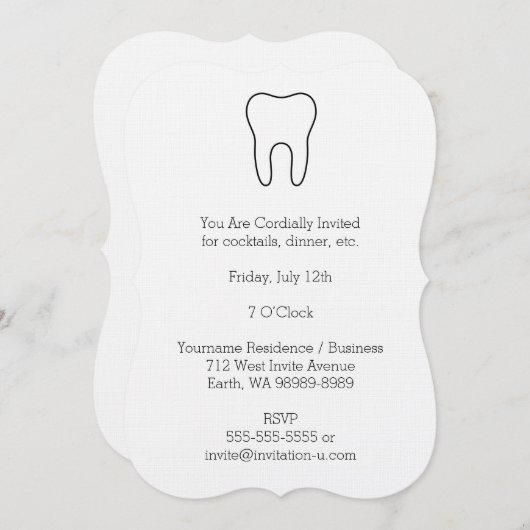 記号歯 招待状 (正面/裏面)