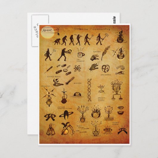 記号2はがき ポストカード (正面/裏面)