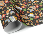 記号:ロシアの色の付いたヴィンテージパターン ラッピングペーパー (ロールコーナー)