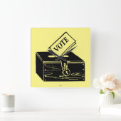 記号：投票箱 スクエア壁時計 (ホーム)