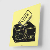 記号：投票箱 スクエア壁時計 (傾斜)