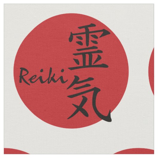 記号/記号霊気（赤）+背景 ファブリック (クローズアップ)
