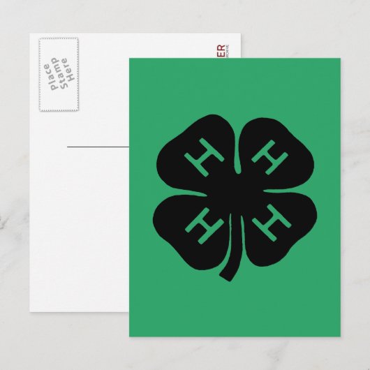 記号: 4-Hクラブ ポストカード (正面/裏面)