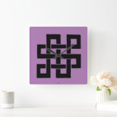 記号: Nade-Takara-Nusubi スクエア壁時計 (ホーム)