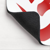 記号OmのオウムのDevanagariの赤いヒンズー教の書道 マウスパッド (コーナー)