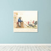 記名式の組立品の風格 キャンバスプリント (インサイチュ (ウッドフロア))