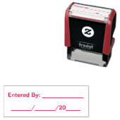 記帳の入力者:および日付 セルフインキングスタンプ (インサイチュ)