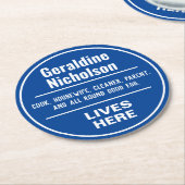 記念おもしろい壁板 ラウンドペーパーコースター (アングル)