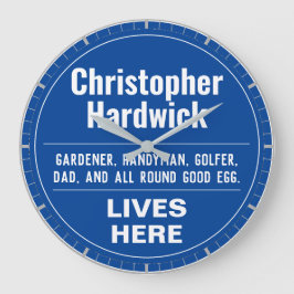 記念おもしろい壁板 ラージ壁時計