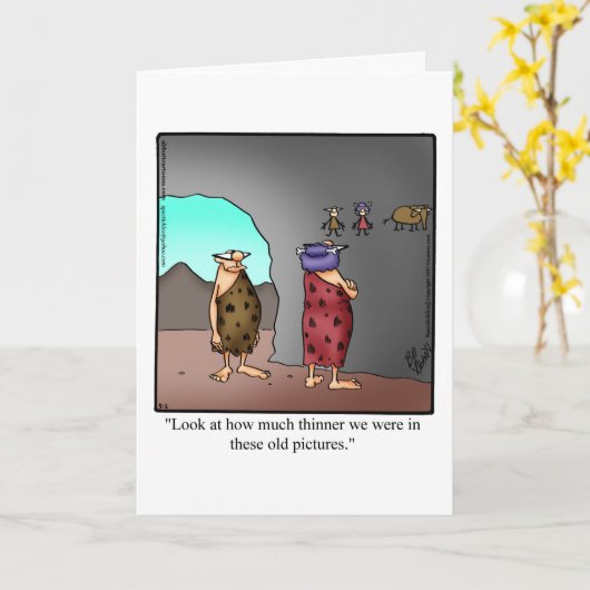 記念おもしろい日のグリーティングカードユーモア カード (黄色い花)