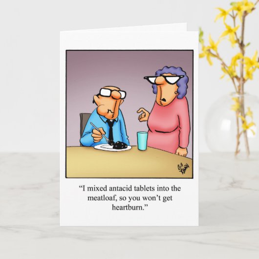 記念おもしろい日のグリーティングカードユーモア カード (黄色い花)