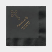 記念お祝いの生活 箔ナプキン (正面)