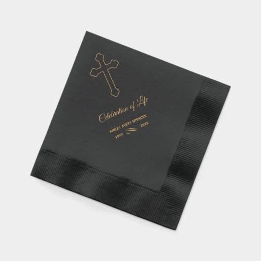 記念お祝いの生活 箔ナプキン (左)