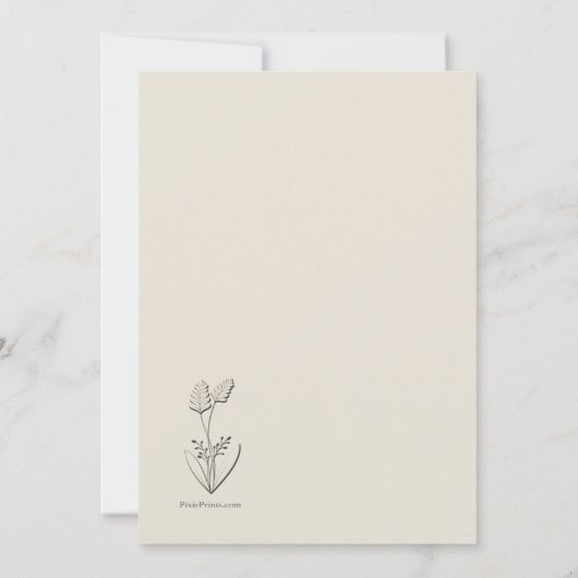 記念お祝い生活記念カード 招待状 (裏面)