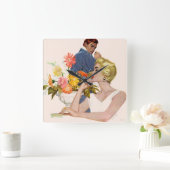 記念けんか スクエア壁時計 (ホーム)