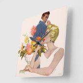 記念けんか スクエア壁時計 (傾斜)