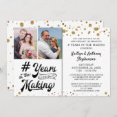 記念すべきブラックゴールド〇周年 招待状 (正面/裏面)