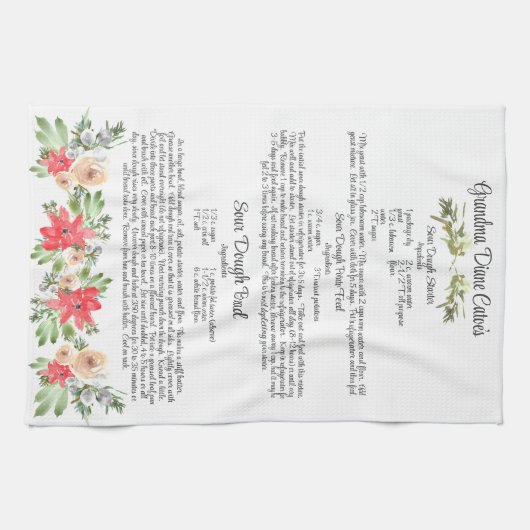 記念すべき家宝ロングレシピクリスマスプレゼント キッチンタオル (横)