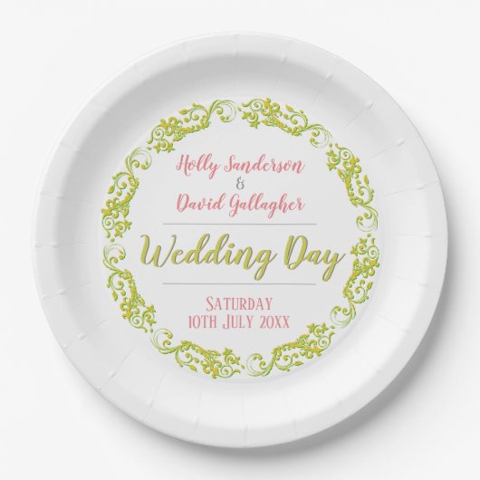 記念すべき結婚の日 ペーパープレート (正面)