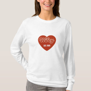 記念すべき結婚年数のプリントされた特別な妻へのTシャツ Tシャツ