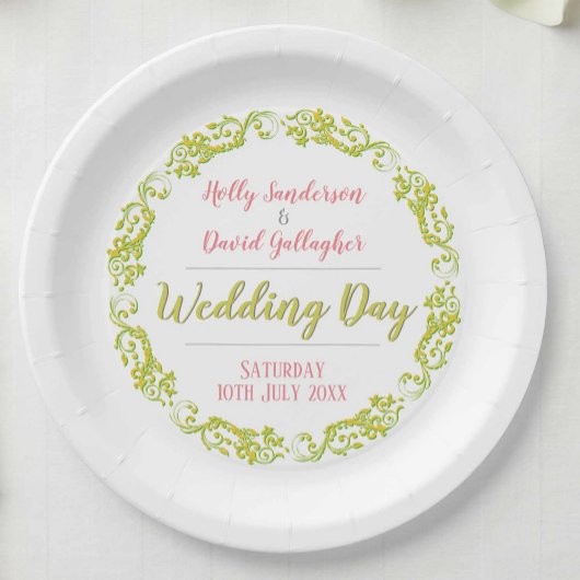 記念すべき結婚式当日 ペーパープレート