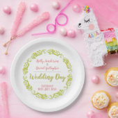 記念すべき結婚式当日 ペーパープレート (パーティー)