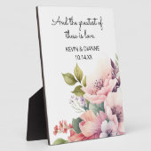 記念すべき結婚記念日 カスタムラブ  フォトプラーク (側面)