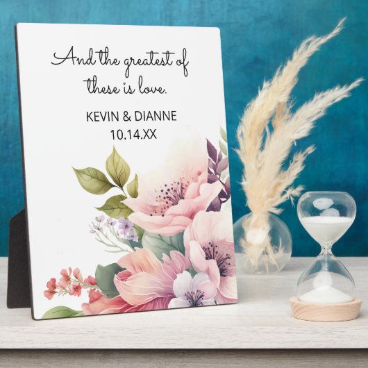 記念すべき結婚記念日 カスタムラブ  フォトプラーク (側面)