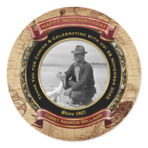 記念すべき誕生日 ゴールド フォト ヴィンテージ マップ 90歳