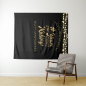 記念すべき〇周年 黒金 ライト タペストリー (インサイチュ(横))