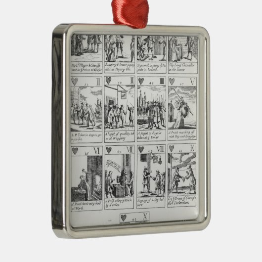 記念するアンチカトリック教の遊ぶカード メタルオーナメント (右)