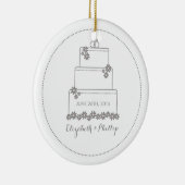記念するウエディングケーキのオーナメント セラミックオーナメント (右)