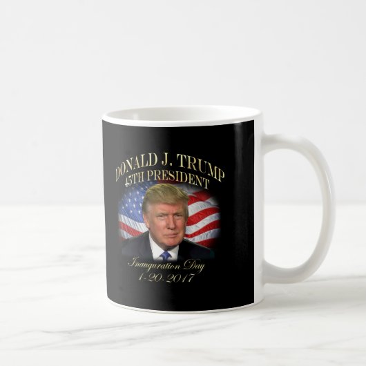 記念するドナルド・トランプ大統領の就任式 コーヒーマグカップ (右)