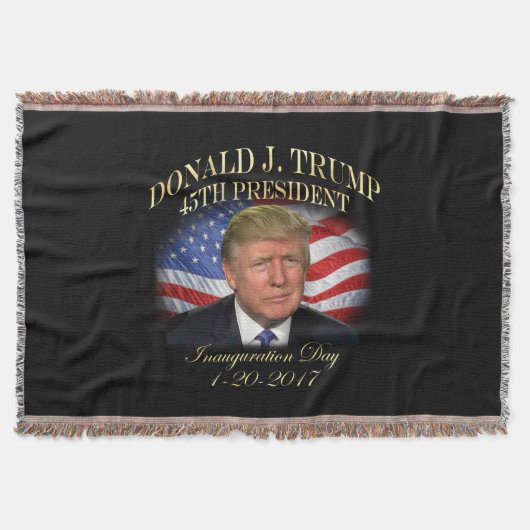 記念するドナルド・トランプ大統領の就任式 スローブランケット (正面)