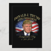 記念するドナルド・トランプ大統領の就任式 招待状 (正面/裏面)