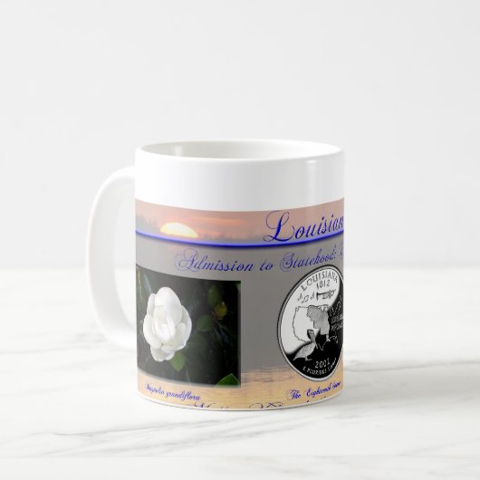 記念するルイジアナの国家 コーヒーマグカップ (正面左)
