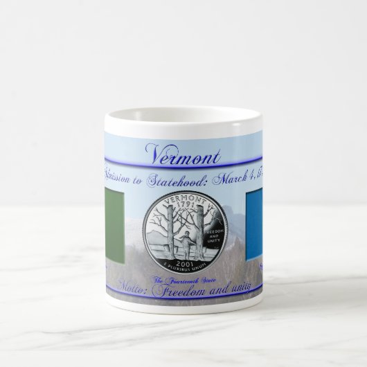 記念するヴァーモントの国家 コーヒーマグカップ (中央)