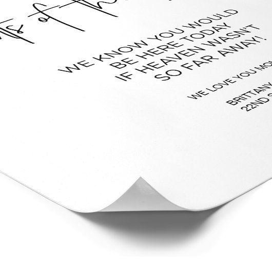 記念に予約された花嫁の親を愛する思い出 ポスター (角)