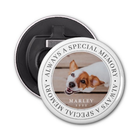 . .記念に必ず使う特別な思い出モダン写真 栓抜き (正面)